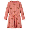 vidaXL Vestido infantil rosa palo 104
