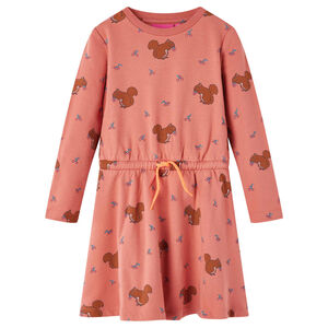 vidaXL Vestido infantil rosa palo 104