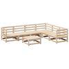 vidaXL Juego de sof&aacute;s de jard&iacute;n 7 piezas madera maciza de pino