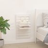 vidaXL Estantes mesitas de pared 2 uds madera maciza de pino blanco