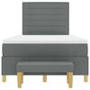 vidaXL Cama tipo Box Spring con colch&oacute;n Gris oscuro 120 x 190 cm tela