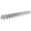 vidaXL Borde de C&eacute;sped 30 pcs 103 x 15 cm Acero Plateado