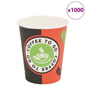 vidaXL Vasos desechables para caf&eacute; 1000 unidades papel 240 ml 8 oz