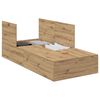 vidaXL Cama con almacenamiento Roble artesanal 80 x 200 cm