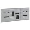 vidaXL Panel de Herramientas 3 uds. Gris 150 x 1 x 60 cm