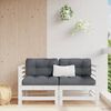 vidaXL Sof&aacute;s de esquina de jard&iacute;n 2 uds madera maciza de pino blanco