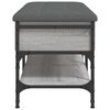 vidaXL Banco zapatero madera de ingenier&iacute;a gris Sonoma 82x42x45 cm