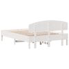 vidaXL Estructura de cama sin colch&oacute;n madera de pino blanco 135x190 cm