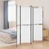 vidaXL Biombo divisor de 4 paneles de tela blanco 200x180 cm