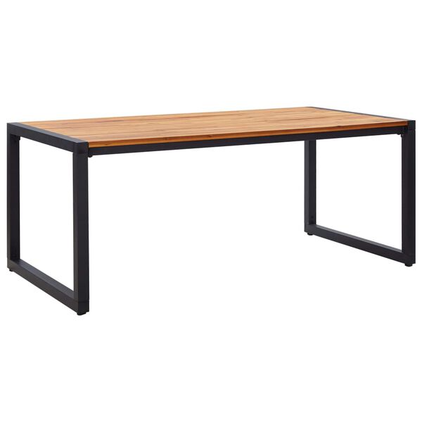 vidaXL Juego de comedor para jard&iacute;n 7 piezas negro