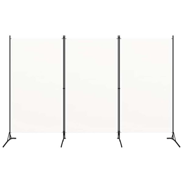 vidaXL Biombo divisor de 3 paneles tela blanco 260x180 cm