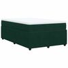 vidaXL Cama box spring con colch&oacute;n terciopelo verde oscuro 120x190 cm