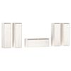 vidaXL Muebles para TV 5 piezas madera maciza de pino blanco