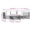 vidaXL Juego de muebles de jard&iacute;n 5 pzas y cojines acero antracita