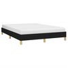 vidaXL Cama sin colch&oacute;n tela negro 140x190 cm