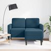 vidaXL Sof&aacute; 2 plazas con chaise longue en forma L azul 125 cm