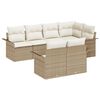 vidaXL Conjunto de sofá de jardín 7 pcs Beige ratán sintético