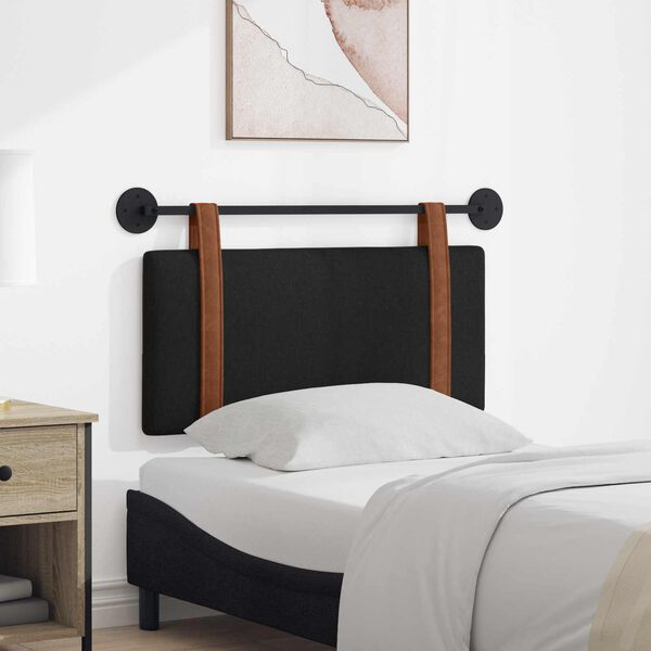 vidaXL Cabecera Colgante Liso Negro 90 x 55 x 5 cm PU antiguo