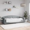 vidaXL Sof&aacute; cama sin colch&oacute;n tela gris claro 80x200 cm
