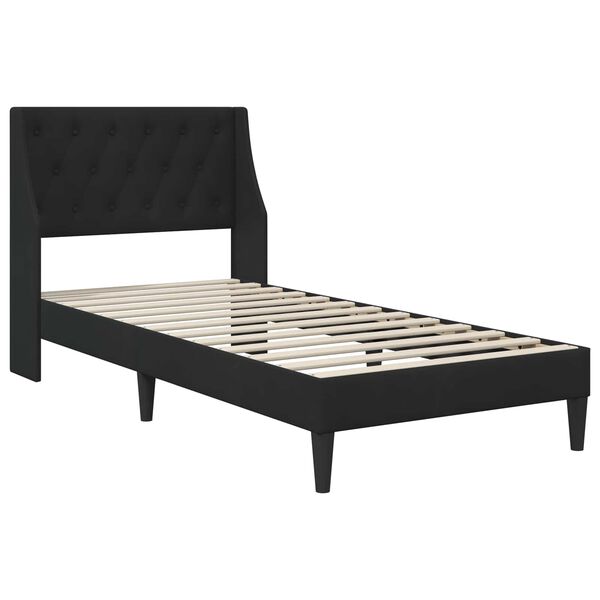 vidaXL Estructura de cama con colch&oacute;n Negro 80 x 200 cm Terciopelo