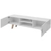 vidaXL Mueble para TV MDF blanco brillante 150x35x48,5 cm