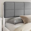 vidaXL Estructura de Cama con Cabecera Tapizada Gris Claro
