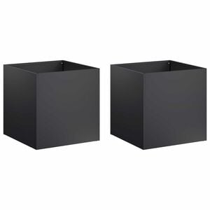 vidaXL Macetero de Jard&iacute;n 2 uds. Negro 35 x 35 x 35 cm