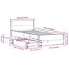 vidaXL Estructura de cama sin colch&oacute;n madera de pino marr&oacute;n 90x200 cm