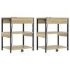 vidaXL Armario de Noche 2 uds. Roble Sonoma 41 x 31 x 51 cm