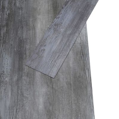 vidaXL Lamas para suelo no autoadhesivas PVC gris brillo 4,46 m² 3 mm