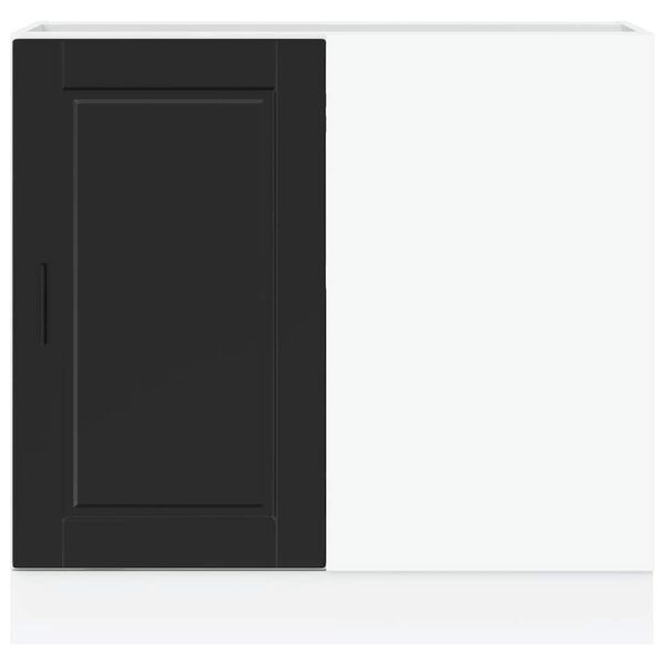 vidaXL Armario bajo de cocina "Porto" de madera de ingenier&iacute;a negra