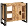 vidaXL Mueble de lavabo Marr&oacute;n 71 x 33 x 58 cm Madera de mango maciza