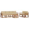 vidaXL Conjunto de sof&aacute;s de exterior 7 uds. Natural y Beige