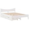 vidaXL Estructura de cama con cajones madera de pino blanca 160x200 cm