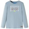 Camiseta infantil de manga larga azul claro 92