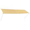 vidaXL Toldo retr&aacute;ctil 350x150 cm amarillo y blanco