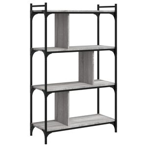 vidaXL Librer&iacute;a 4 estantes madera ingenier&iacute;a gris Sonoma 76x32x123 cm