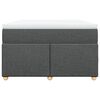 vidaXL Cama box spring con colch&oacute;n tela gris oscuro 120x200 cm
