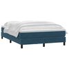 vidaXL Cama box spring con colch&oacute;n terciopelo azul oscuro 160x210 cm
