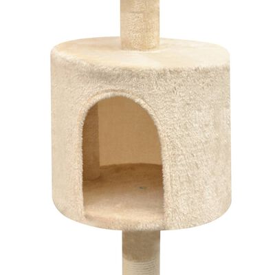 vidaXL Rascador para gatos con poste rascador de sisal 125 cm beige