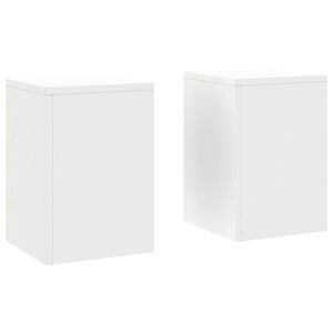 vidaXL Soporte de plantas 2 uds. Blanco 24 x 24 x 35 cm