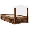 vidaXL Estructura de cama con cabecera Madera vieja 90 x 190 cm
