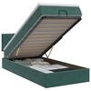 vidaXL Cama otomana con colch&oacute;n Verde oscuro 80 x 200 cm Terciopelo