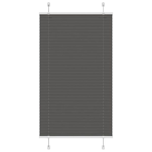 vidaXL Estor Plisado negro 70x100 cm Tela Ancho 69,4 cm Poli&eacute;ster