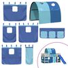 vidaXL Cortinas para camas altas con t&uacute;nel poli&eacute;ster azul