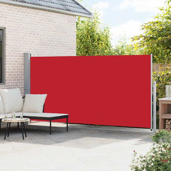 vidaXL Toldo lateral retr&aacute;ctil 160x500 cm rojo