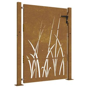 vidaXL Puerta de jard&iacute;n 100 x 150 cm Negro Con cerradura