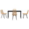 vidaXL Conjunto de Comedor de Jard&iacute;n 5 pcs Marr&oacute;n