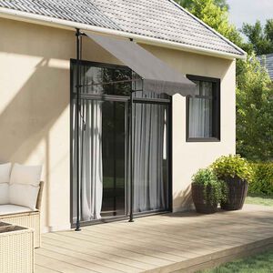 vidaXL Toldo retr&aacute;ctil de tela y acero gris antracita 100x150 cm