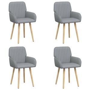 vidaXL Sillas de comedor 4 pcs Tela Gris Claro 56,5 x 50 x 87,5 cm